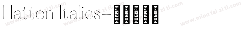 Hatton Italics字体转换